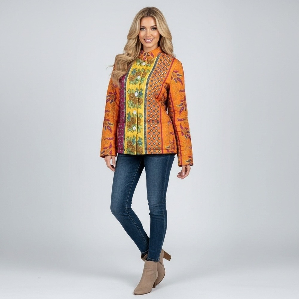 Polo Ralph Lauren - 100% Silk Women's Multicolor‎ Jacket - Medium - Picture 1 of 8